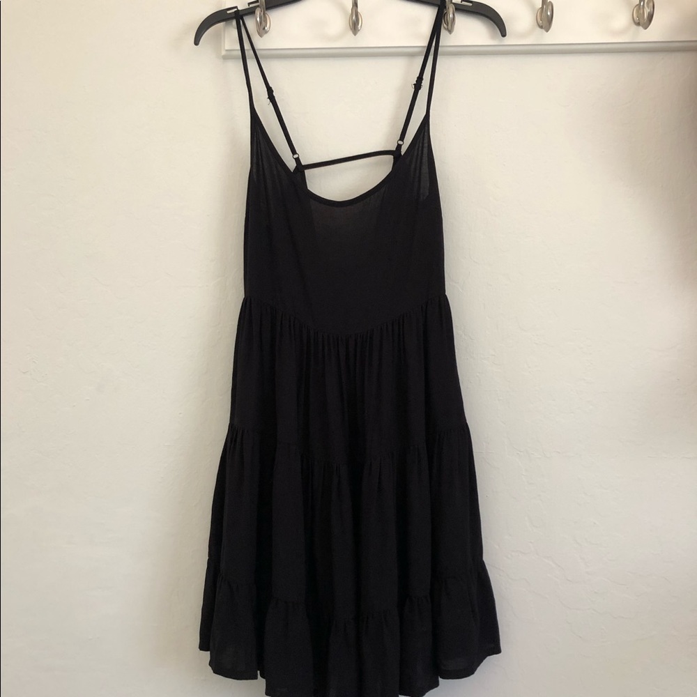 Black side zip dress